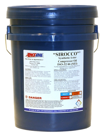 SIROCCO Compressor Oil - ISO-32/46 - 5 Gallon Pail
